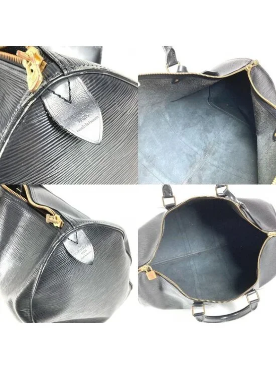 Louis Vuitton Boston Bag Keepall 50 Epi Leather Noir Black - Picture 9 of 9